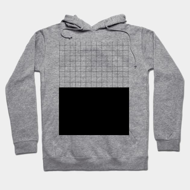 Grid and black square Hoodie by hedehede